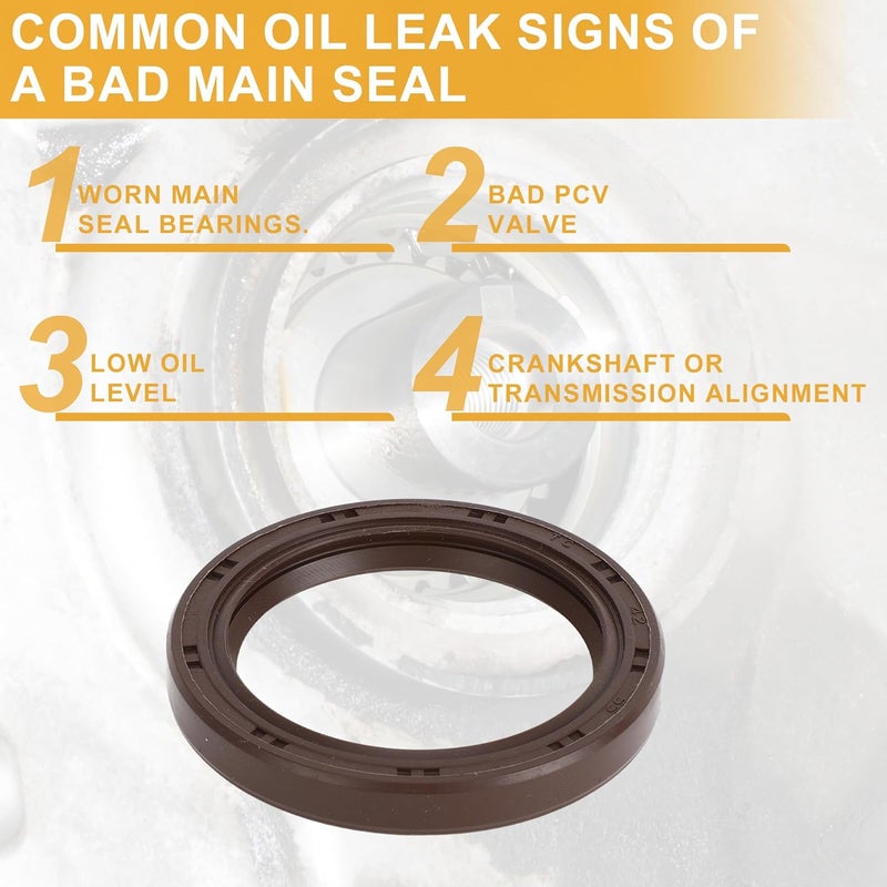 Partuto Crankshaft Oil Seal No.25193519 Main Seal for Chevrolet Cruze 2011-2016 4 Cyl 1.4L - Image 3